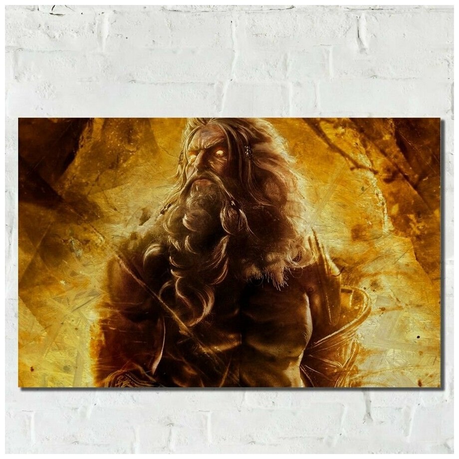 Картина интерьерная на рельефной доске рисунок ОСП игра God Of War Восхождение - 11661
