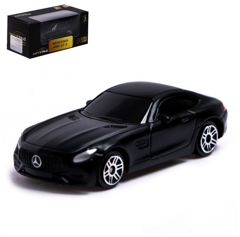 Машина металлическая Автоград Mercedes-AMG GT S, 1:64, черный матовый 344992