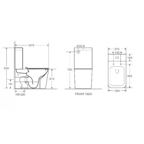 WeltWasser GELBACH 001 MT-GR Унитаз компакт серый матовый