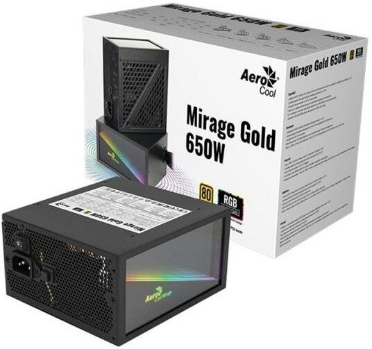 БП ATX 850 Вт Aerocool Mirage Gold 850W Fully Modular