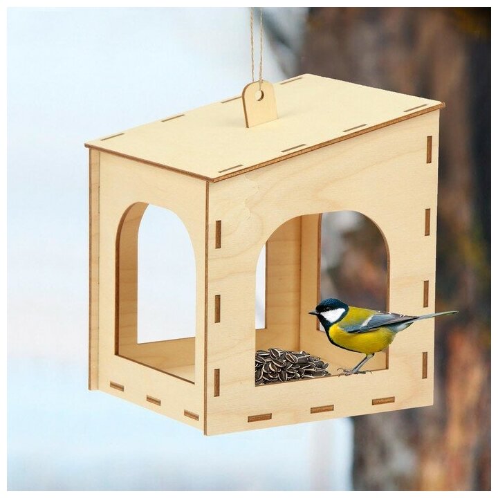 Кормушка для птиц «Домик малый», 13 × 15 × 17 см - фотография № 1