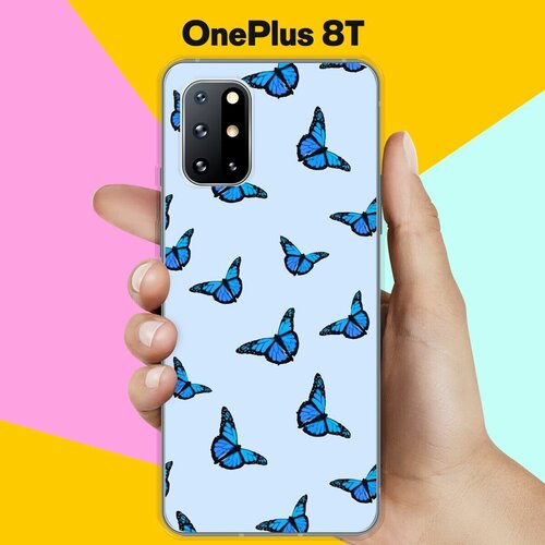 Силиконовый чехол на OnePlus 8T Бабочки 12 / для ВанПлас 8Т силиконовый чехол на oneplus 8t ванплас 8т синие бабочки прозрачный