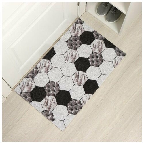 Коврик придверный грязезащитный Мрамор 50 80 см 1643₽