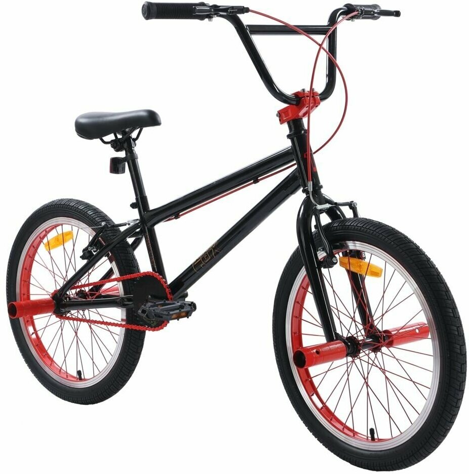 Велосипед BMX Tech Team Fox 20" 2023 черно-красный