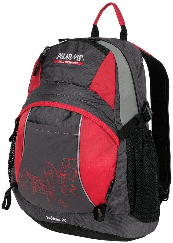 Городской рюкзак POLAR П1563, серый, красный