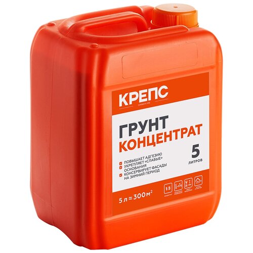 Грунтовка КРЕПС концентрат, 5 кг, 5 л, бесцветный грунтовка stauf vpu 155 s 5 кг 5 л