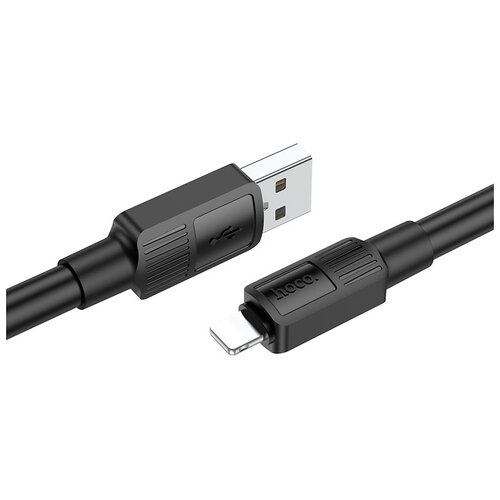 кабель для айфон usb c hoco x84 solid type c lightning 2 4а 20w 1 м белый Кабель Hoco X84 Solid USB - Lightning, 1 м, 1 шт., черный