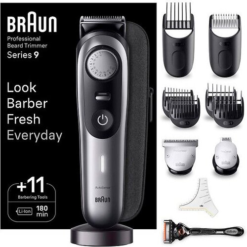 Триммер Braun BT 9440, серебристый/черный