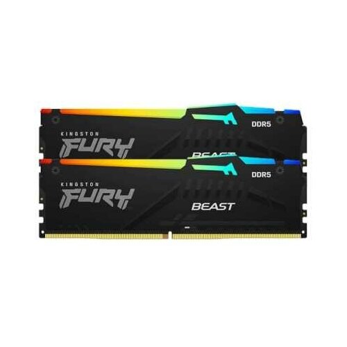 Kingston Модуль оперативной памяти 2x16ГБ DDR5 SDRAM Kingston FURY Beast KF556C40BBAK2-32 (PC44800, 5600МГц, CL40) (ret) оперативная память kingston fury beast 8 гб x 2 шт ddr5 5600 мгц dimm cl40 kf556c40bbak2 16