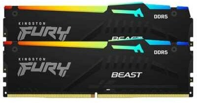 Kingston Модуль оперативной памяти 2x16ГБ DDR5 SDRAM Kingston FURY Beast KF556C40BBAK2-32 (PC44800, 5600МГц, CL40) (ret)