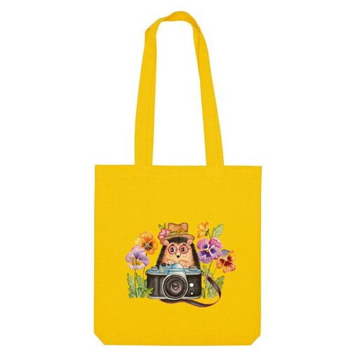 Сумка шоппер Us Basic, желтый сумка ежик музыкальный голубой