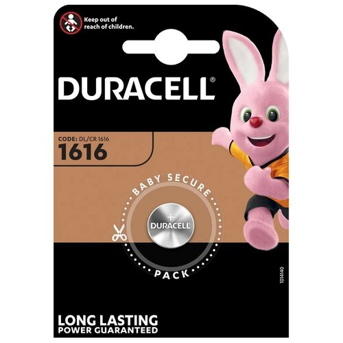 Батарейка DURACELL CR1616 Lithium 1 шт. duracell литиевые батарейки duracell 2016 3v 2шт б0037271