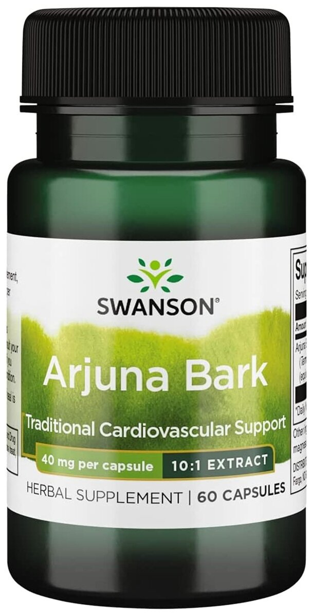 Swanson Arjuna Bark 10:1 Extract 40 mg, 60 капс.