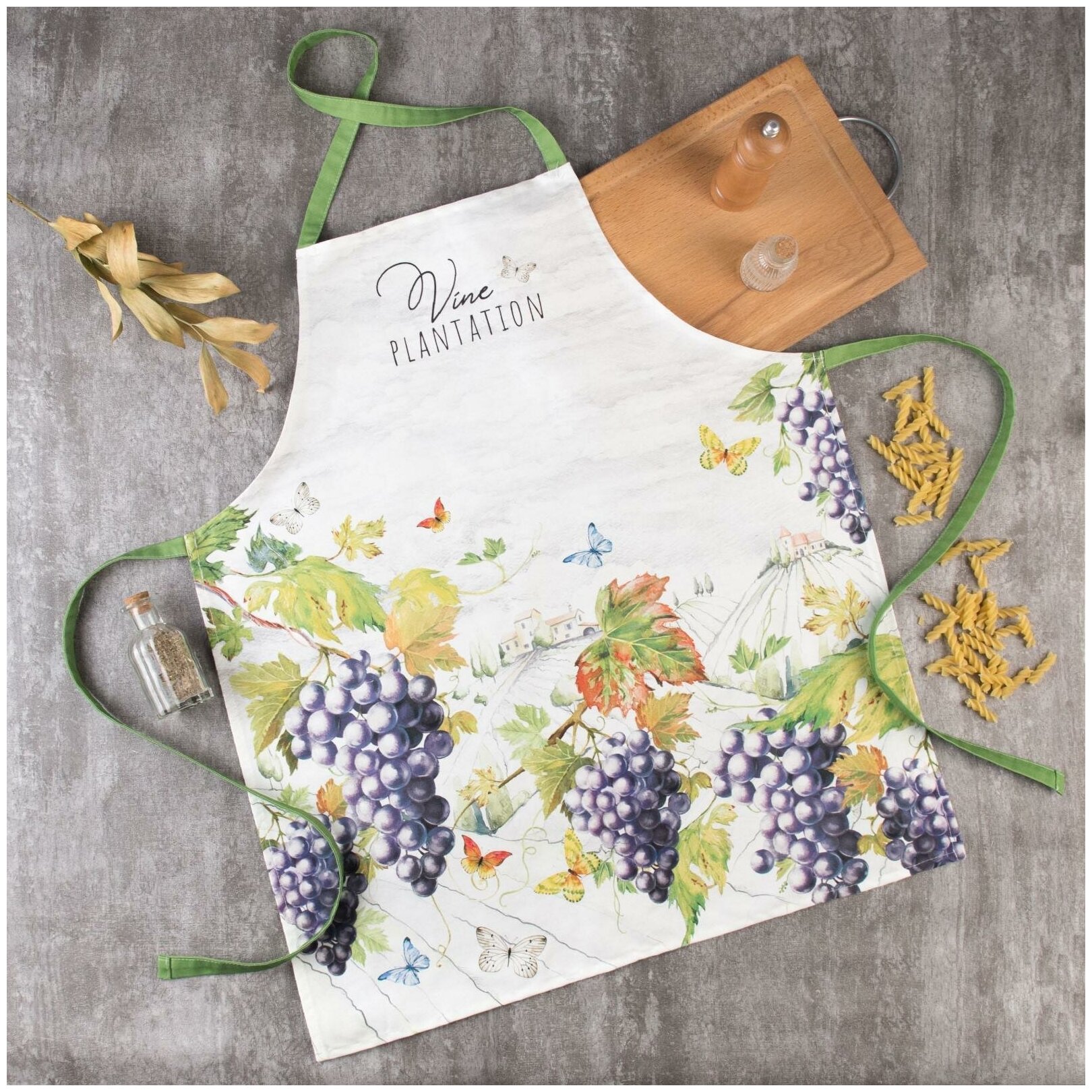 фото Фартук "Этель" Vine plantation 60х70 см см, 100% хл, саржа 190 гр/м2