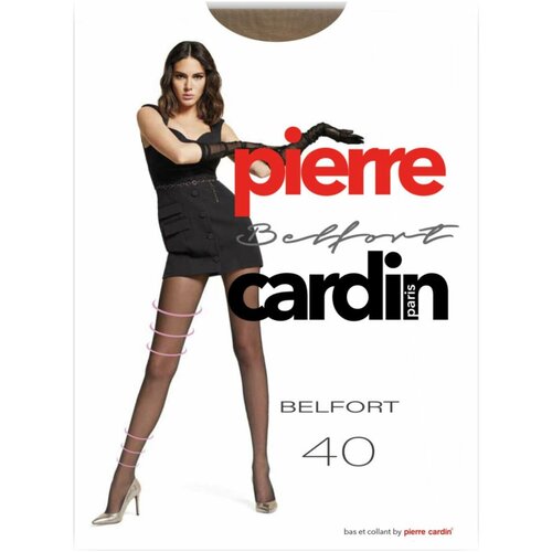 Колготки  Pierre Cardin Колготки женские Pierre Cardin бежевые BELFORT 40 antilope, 40 den, с ластовицей, размер 2, бежевый