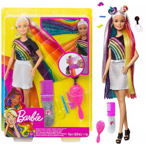 Кукла Barbie с радужными волосами и аксессуарами FXN96