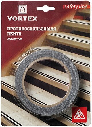 лента противоскользящая VORTEX 25мм рул.5м чёрный с клеем - фото №10