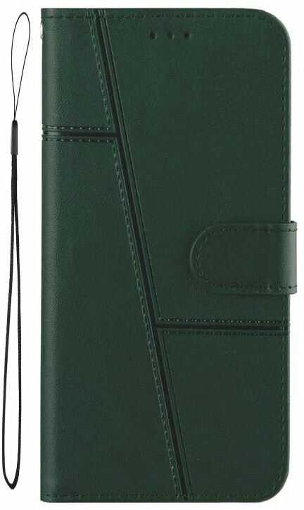 Чехол книжка wallet case для Tecno Camon 19 Neo / Техно Камон 19 Нео (Тёмно-зелёная)