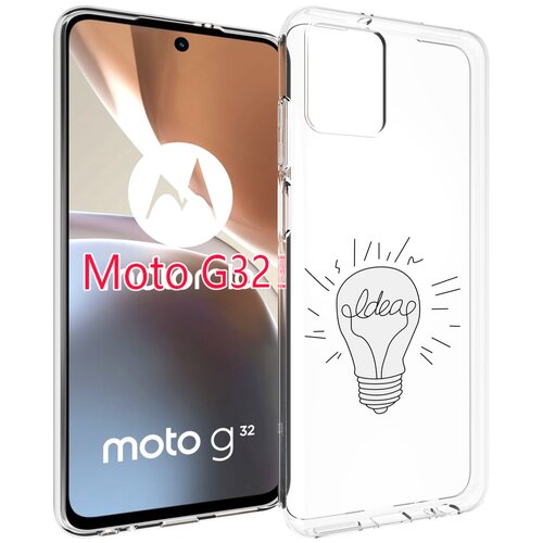 Чехол MyPads лампочка-с-идеей для Motorola Moto G32 задняя-панель-накладка-бампер