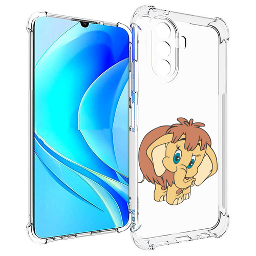 Чехол MyPads волосатый-слоник детский для Huawei Nova Y70 / Nova Y70 Plus (MGA-LX9N) / Huawei Enjoy 50 задняя-панель-накладка-бампер чехол задняя панель накладка бампер mypads волосатый слоник детский для huawei p20 lite 2019 huawei nova 5i противоударный