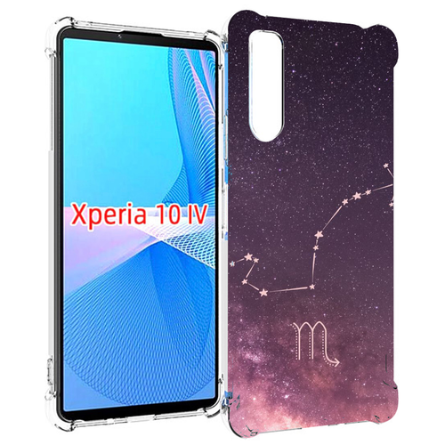 Чехол MyPads знак зодиака скорпион 4 для Sony Xperia 10 IV (10-4) задняя-панель-накладка-бампер