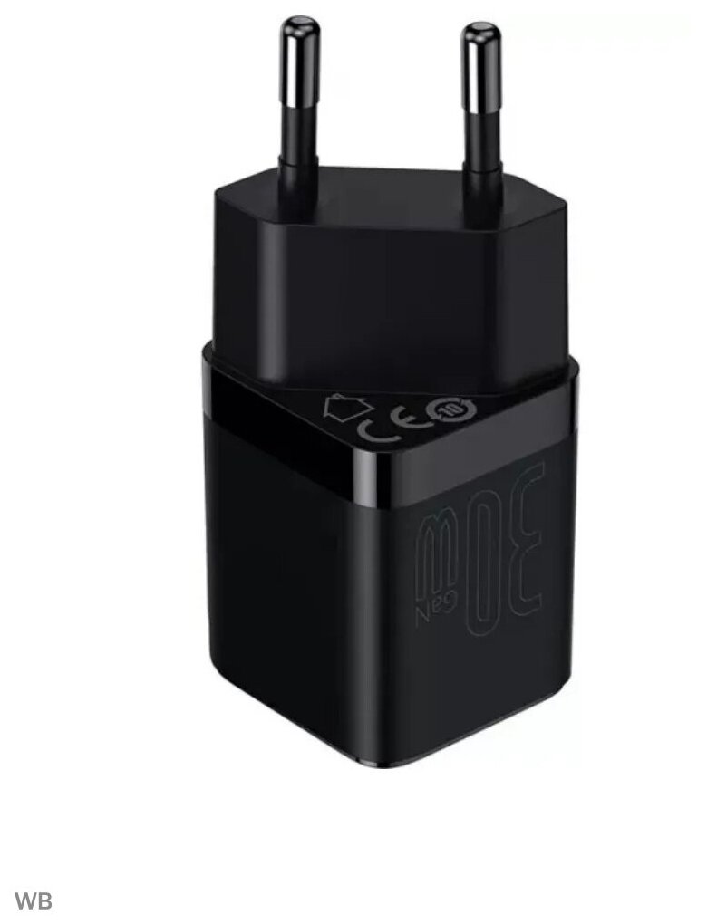 Сетевое зар. устр. Baseus GaN3 Fast Charger 1USB-C 30W (CCGN010101) черное