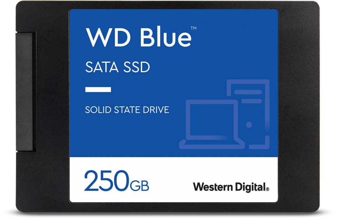 жесткий диск SSD 250ГБ, 2.5", SATA III, Western Digital Blue 3D, WDS250G2B0A - фото №16