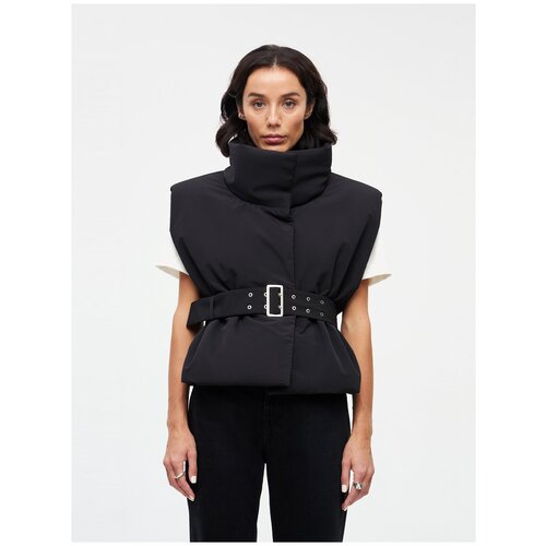 фото Жилет утеплённый shi-shi (40, черный)