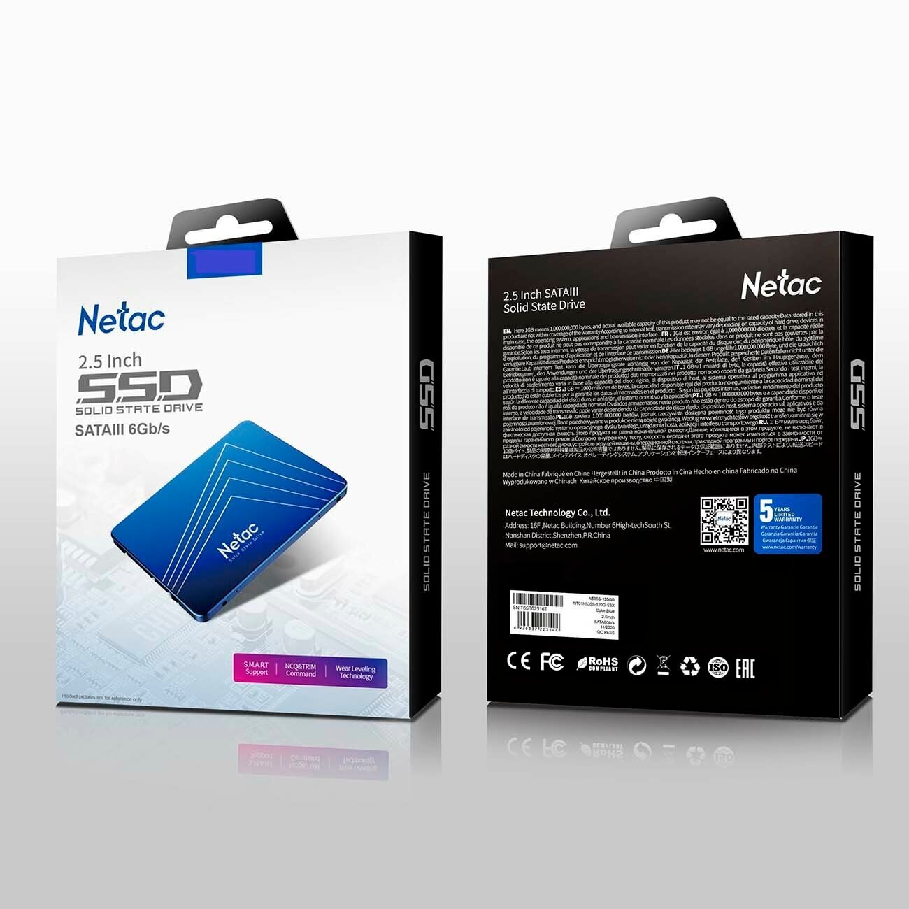 Внутренний SSD-накопитель Netac N535S 240GB 2,5” SATA-III, 3D TLC, Синий NT01N535S-240G-S3X - фото №13