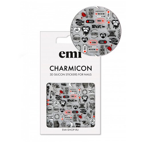 E.Mi, 3D-стикеры №210 Рок-н-ролл Charmicon 3D Silicone Stickers