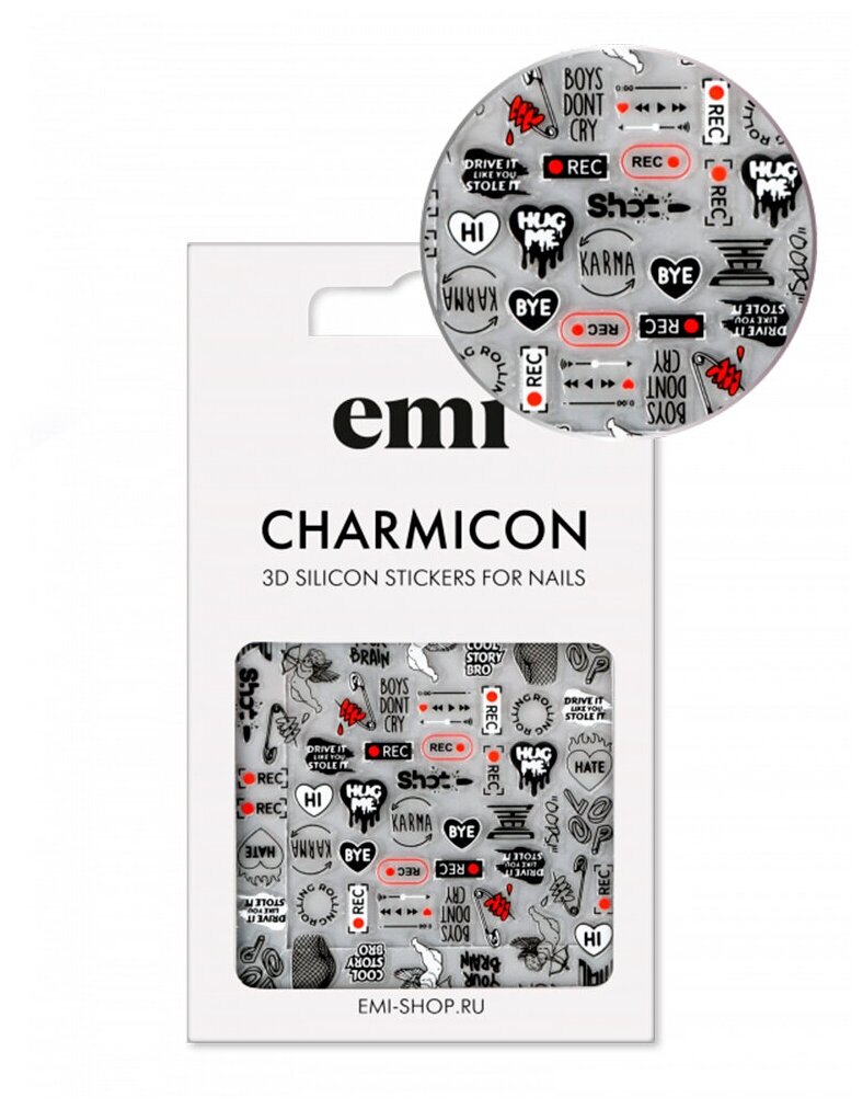 Charmicon 3D Silicone Stickers №210 Рок-н-ролл