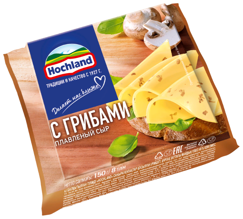 Сыр плавленый Hochland с грибами 45%