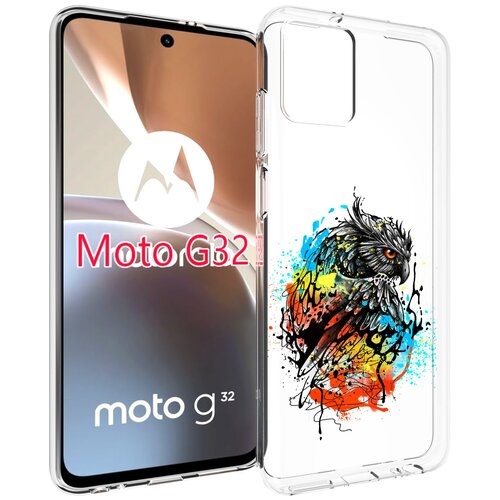 Чехол MyPads Творческая сова для Motorola Moto G32 задняя-панель-накладка-бампер