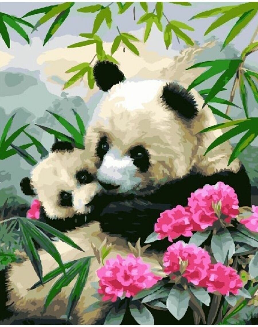 Картина по номерам Милые панды 40х50 см Art Hobby Home