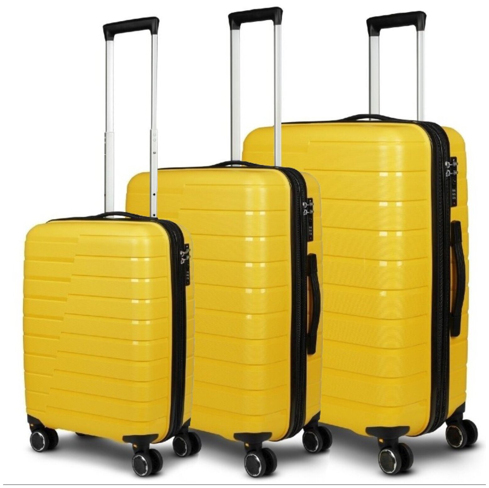 Комплект чемоданов Импреза shift желтый 3 штуки