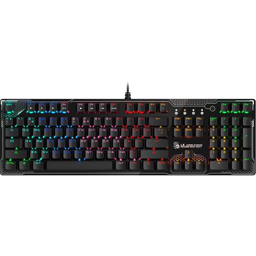 Клавиатура A4Tech Bloody B810R Battlefield механическая черный USB Multimedia for gamer LED B810R BATTLEFIELD 651000₽