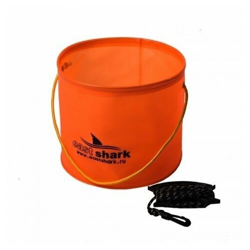 фото Ведро мягкое для замеса прикормки круглое оранж. d 21 eastshark