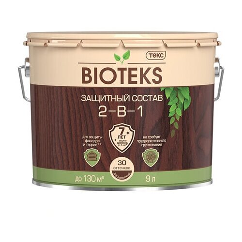 Текс BIOTEKS защитный состав 2-в-1 для наружных работ, сосна (0,8л)