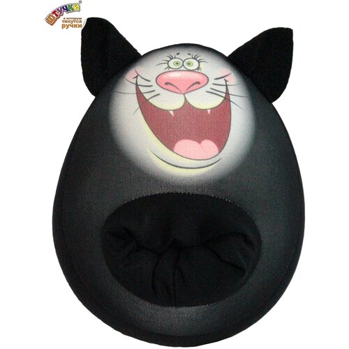Подставка под телефон-игрушка антистресс Котик, черный подставка под телефон котик