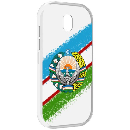 Чехол MyPads Герб флаг Узбекистана для Caterpillar S42 задняя-панель-накладка-бампер
