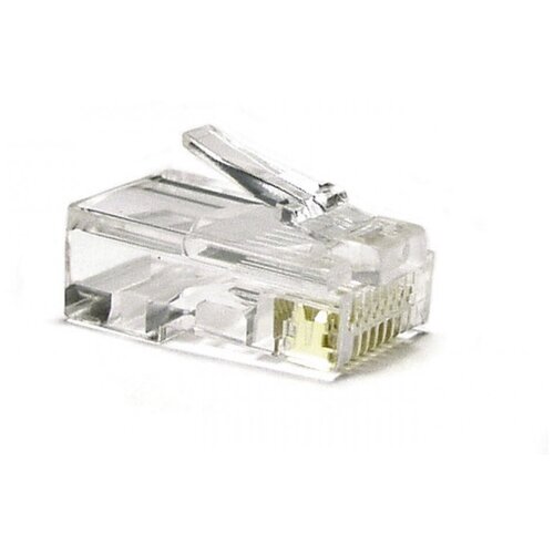 Hyperline PLUG-8P8C-U-C6-100 Разъем RJ-458P8C под витую пару категория 6 50 50 микродюймов универсальный для одножильного и многожильного кабеля 100 шт 49367 6438₽