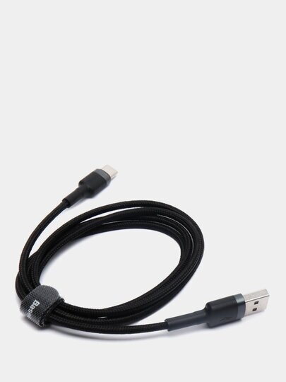 Кабель Baseus (CATKLF-BG1) USB/USB Type C 1m (Grey/Black) - фото №8