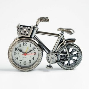 SUI Часы - будильник настольные "Велосипед", дискретный ход, d-7 см, 13.5 х 18.5 см, АА