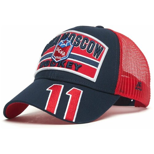 фото Бейсболка мужская с сеткой хк цска № 11 atributika & club, кепка с цифрами: "один" атрибутика и клуб летняя