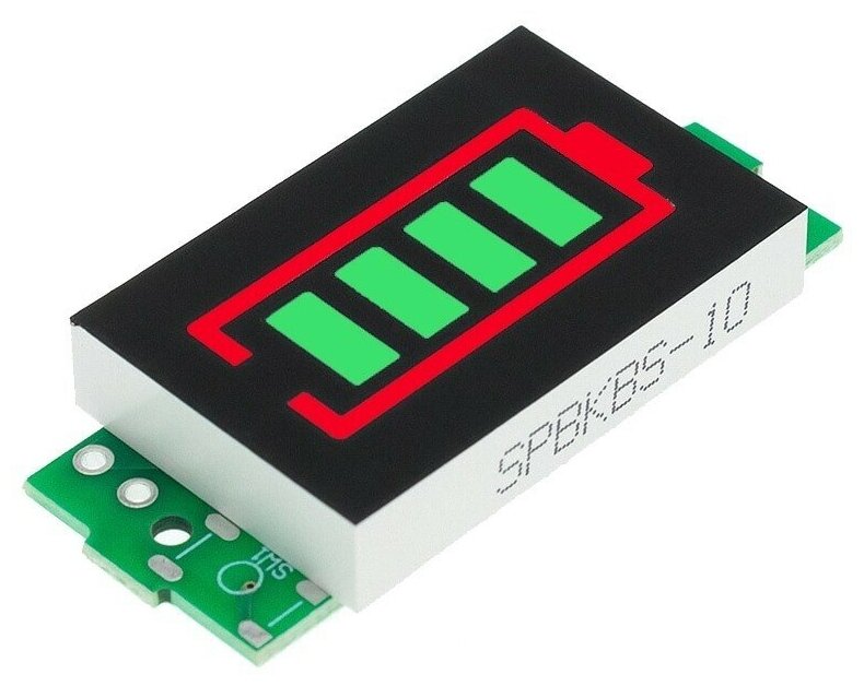 Модуль индикатора заряда заряда / напряжения / емкости литиевых аккумуляторов 1S-8S зеленый дисплей