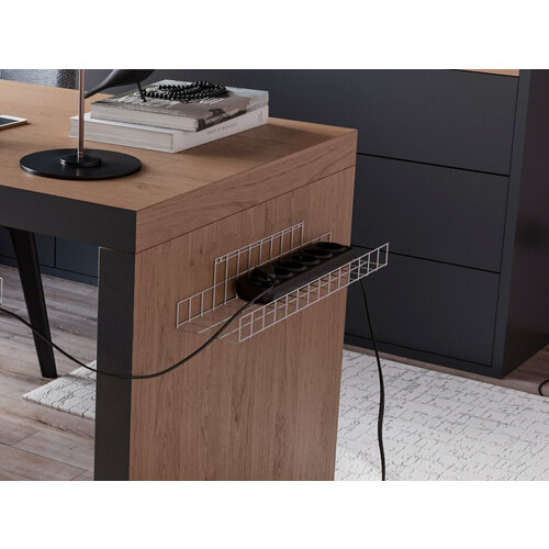 Корзина для фиксации источников питания 490х110х80 мм крепление к боковой стенке Белый муар 342₽