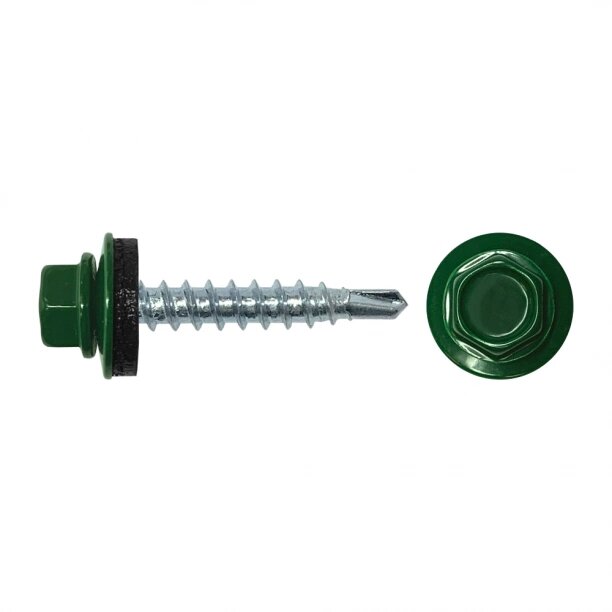 Кровельные саморезы FIXBERG 4,8х28 мм 60 шт RAL6005