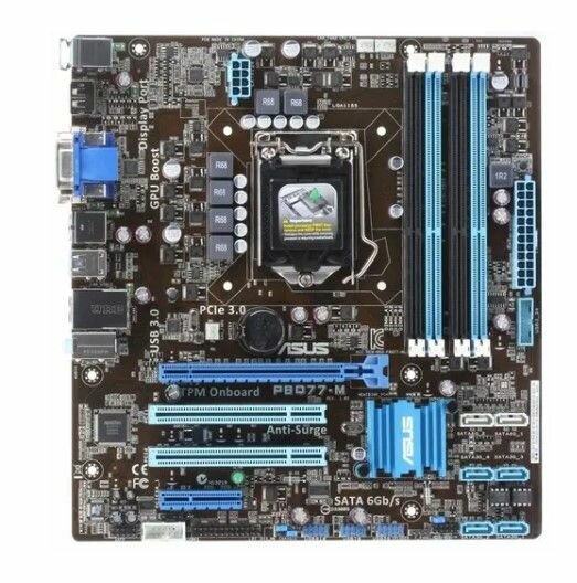 Материнская плата ASUS P8Q77-M, LGA1155 4*DDR3 форм-фактор mATX