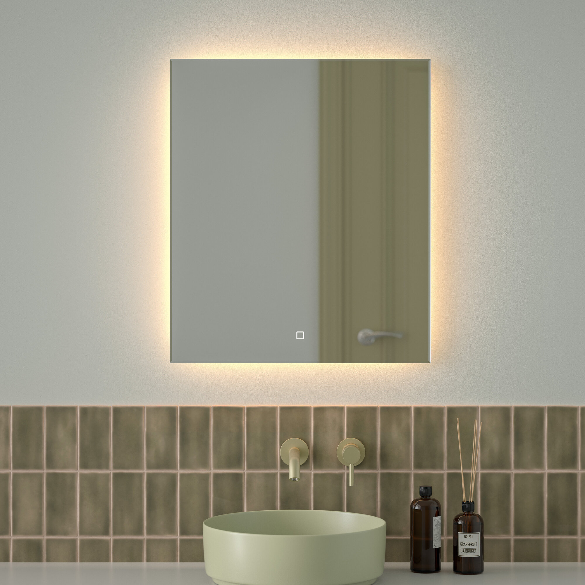 Зеркало Defesto GLOW 60х70 см - фото №2