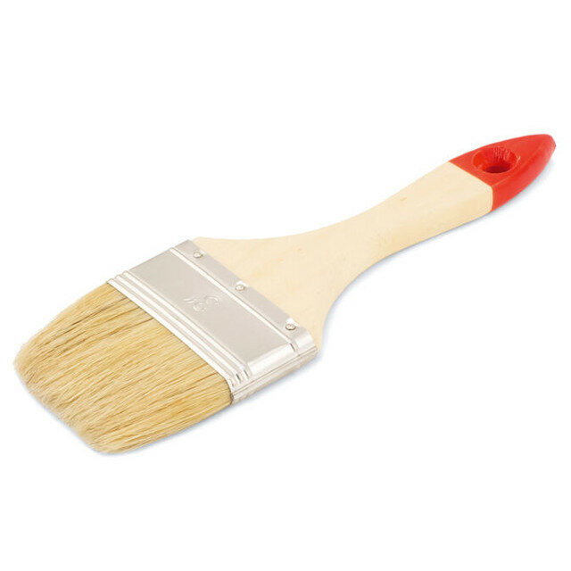Кисть плоская Color Expert 81267510 натуруральная щетина 75 мм толщина 5 мм деревянная ручка